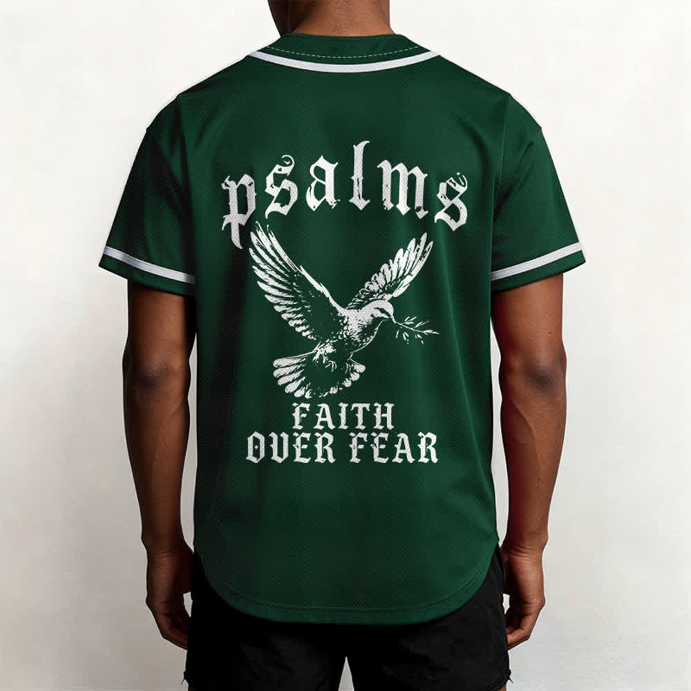 Christianartworkshop Friedens- und Glaubens-Slogan, religiöser Psalm 23, sportliches Design, Unisex-Baseballtrikot - image 46