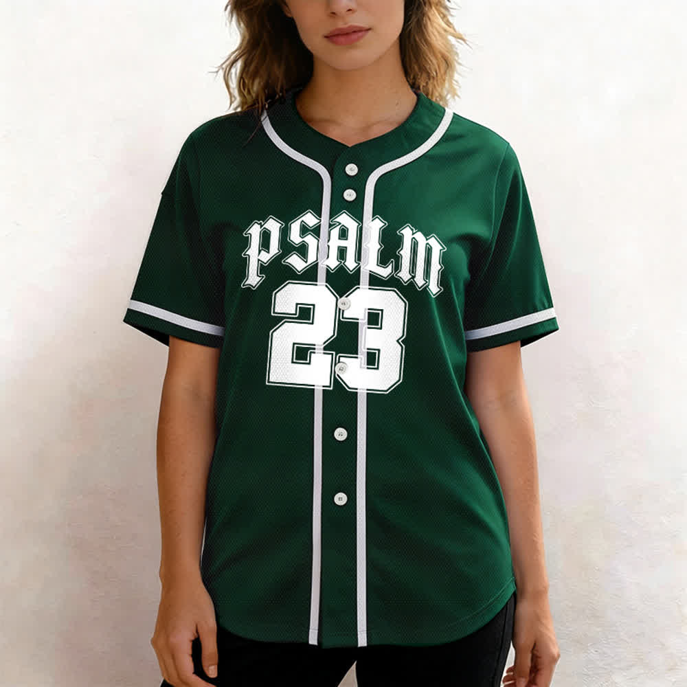 Christianartworkshop Friedens- und Glaubens-Slogan, religiöser Psalm 23, sportliches Design, Unisex-Baseballtrikot - image 47