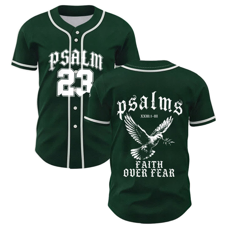 Christianartworkshop Friedens- und Glaubens-Slogan, religiöser Psalm 23, sportliches Design, Unisex-Baseballtrikot - Grün - 5XL - image 42