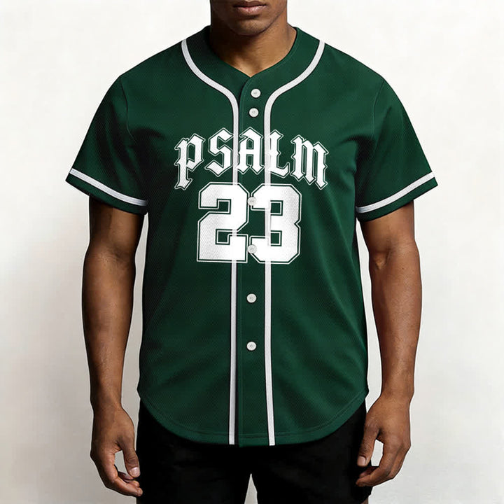 Christianartworkshop Friedens- und Glaubens-Slogan, religiöser Psalm 23, sportliches Design, Unisex-Baseballtrikot - image 45