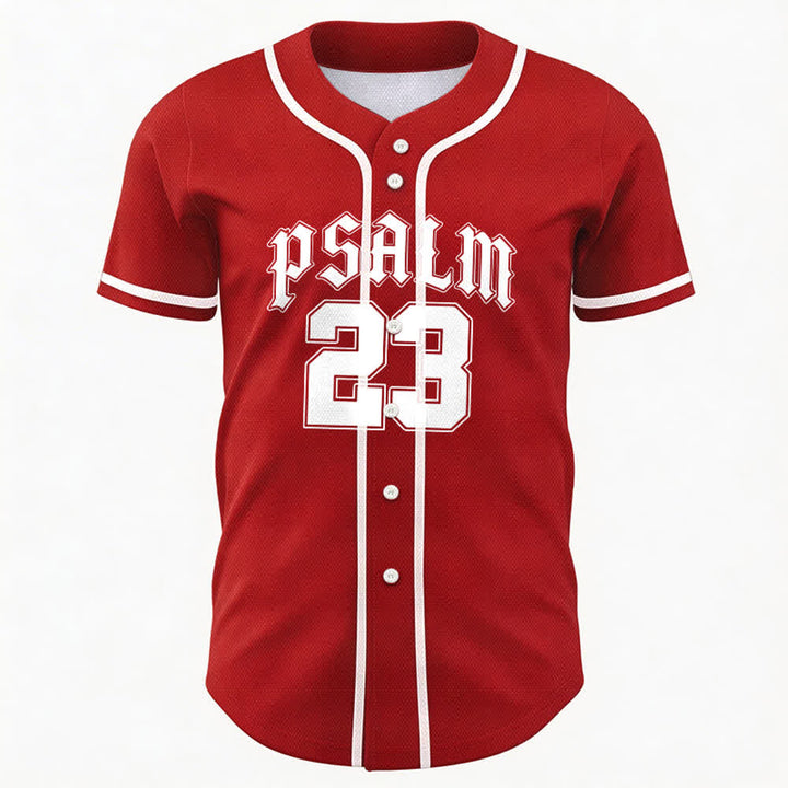Christianartworkshop Friedens- und Glaubens-Slogan, religiöser Psalm 23, sportliches Design, Unisex-Baseballtrikot - image 50