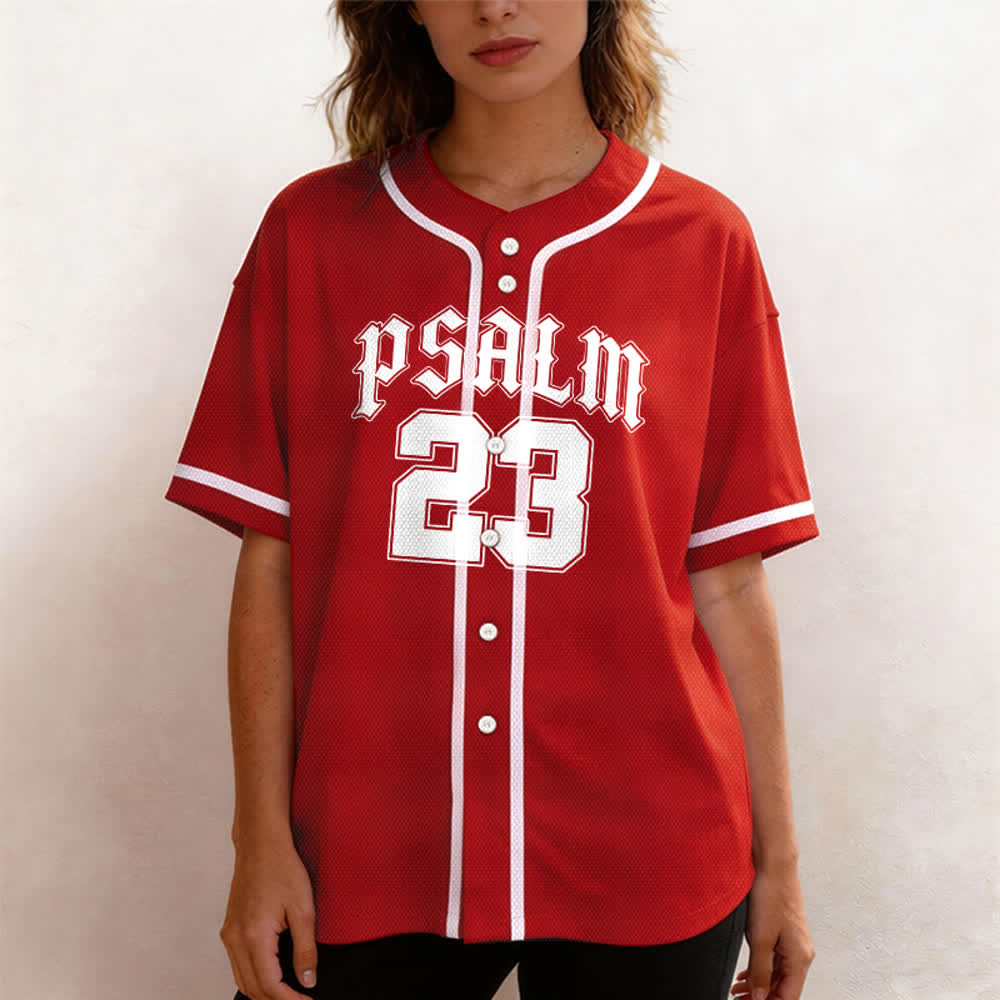 Christianartworkshop Friedens- und Glaubens-Slogan, religiöser Psalm 23, sportliches Design, Unisex-Baseballtrikot - image 54