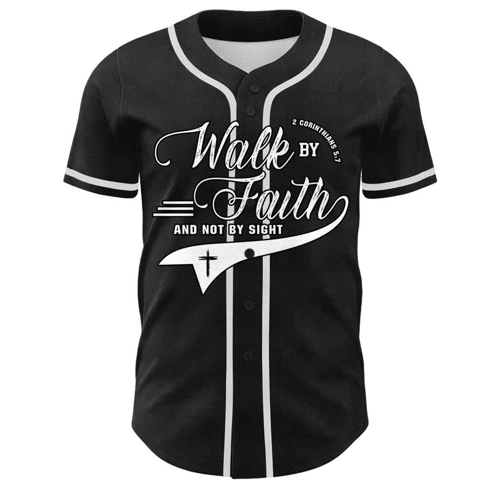 Christianartworkshop Glaube und nicht das Sehen – Unisex-Baseballtrikot mit Kreuzesschrift-Motiv - image 7