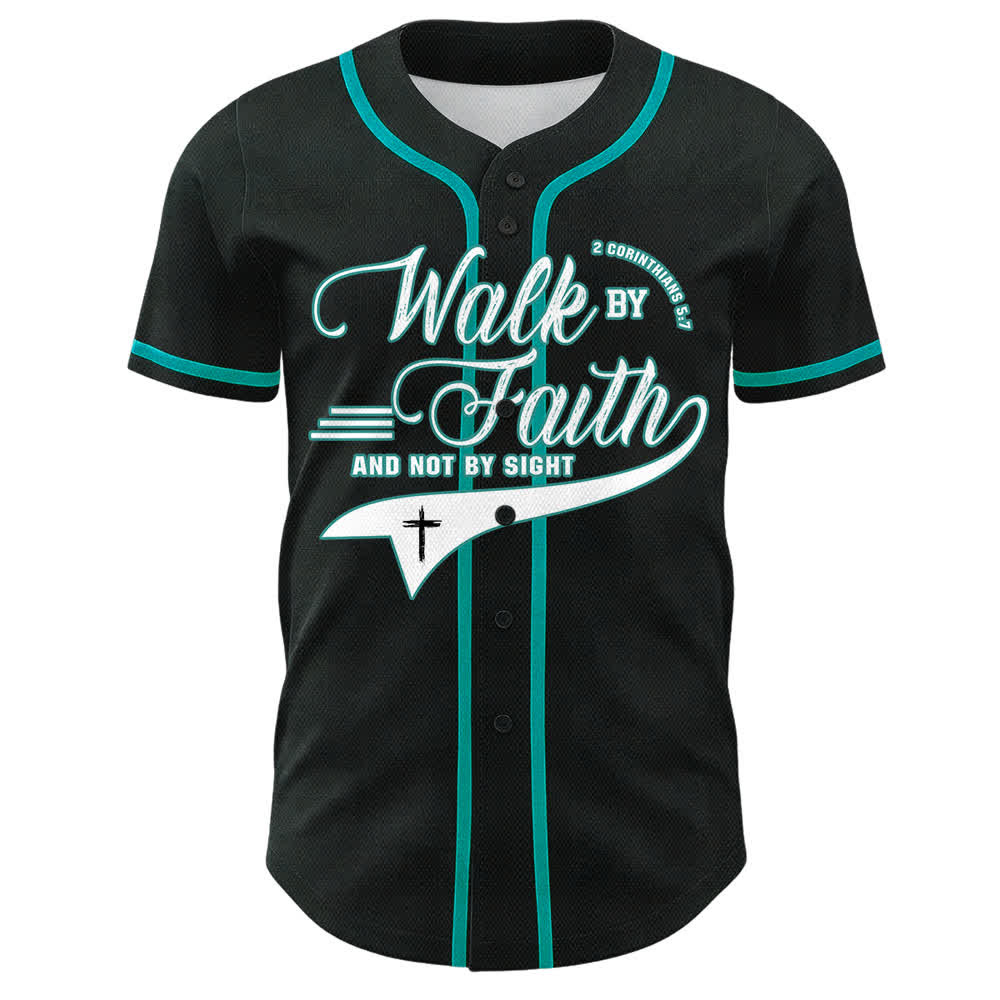 Christianartworkshop Glaube und nicht das Sehen – Unisex-Baseballtrikot mit Kreuzesschrift-Motiv - image 13