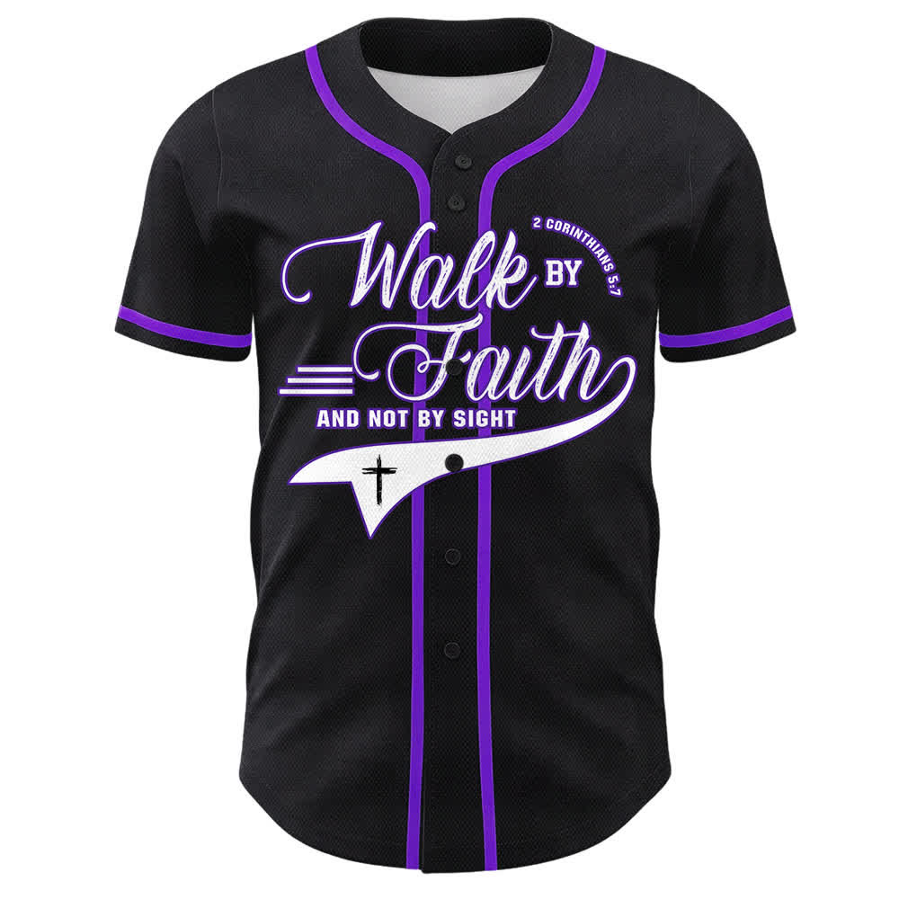 Christianartworkshop „ Wandle im Glauben und nicht im Sehen“ – Unisex-Baseballtrikot mit Kreuzschrift-Motiv - image 25