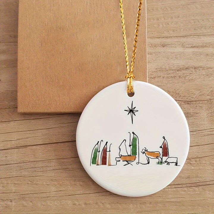 Christianartworkshop Minimalistische Krippenfigur aus Keramik: Symbol der demütigen himmlischen Hoffnung - Jesus - image 0