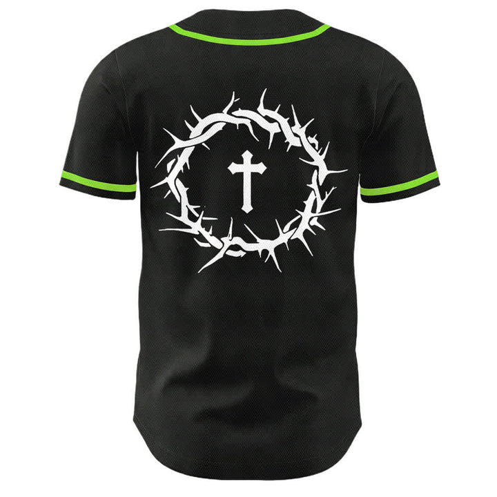 Christianartworkshop Glaube statt Angst Dornenkrone Kreuz Bibelmotiv Unisex Baseballtrikot - image 23