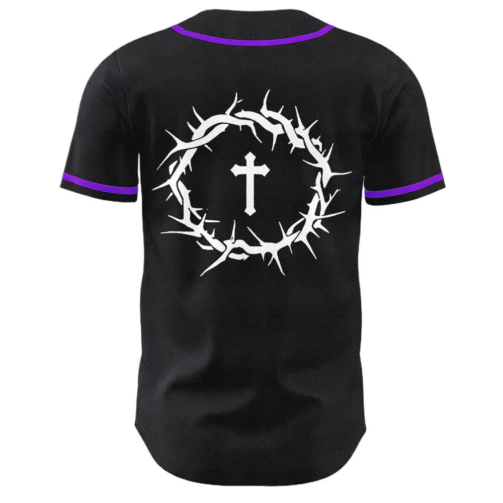 Christianartworkshop Glaube statt Angst Dornenkrone Kreuz Bibelmotiv Unisex Baseballtrikot - image 26