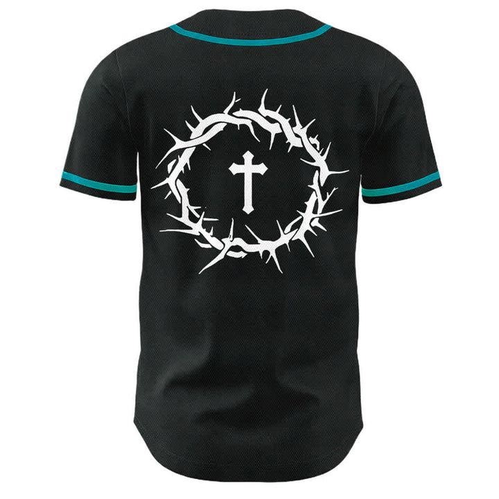 Christianartworkshop Glaube statt Angst Dornenkrone Kreuz Bibelmotiv Unisex Baseballtrikot - image 14