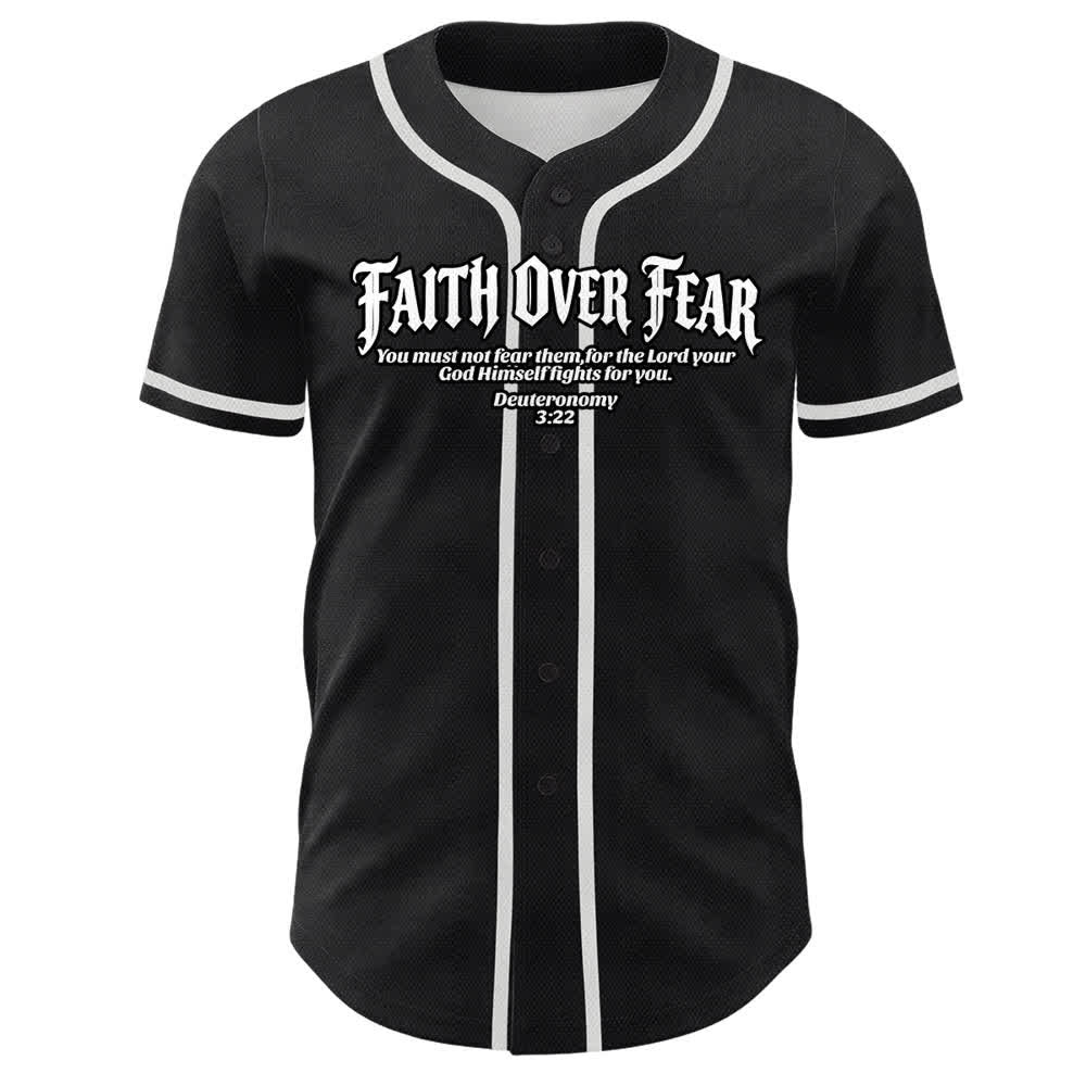 Christianartworkshop Glaube statt Angst Dornenkrone Kreuz Bibelmotiv Unisex Baseballtrikot - image 4