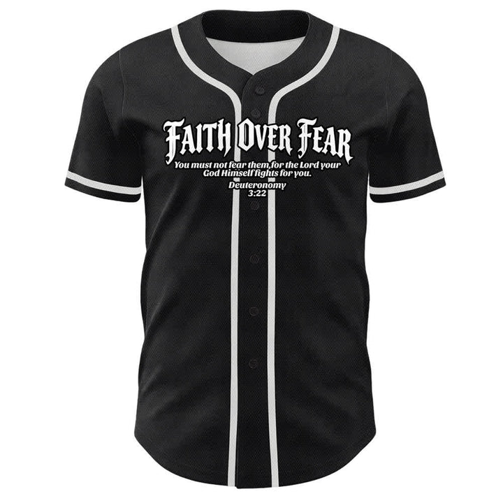 Christianartworkshop Glaube statt Angst Dornenkrone Kreuz Bibelmotiv Unisex Baseballtrikot - image 4