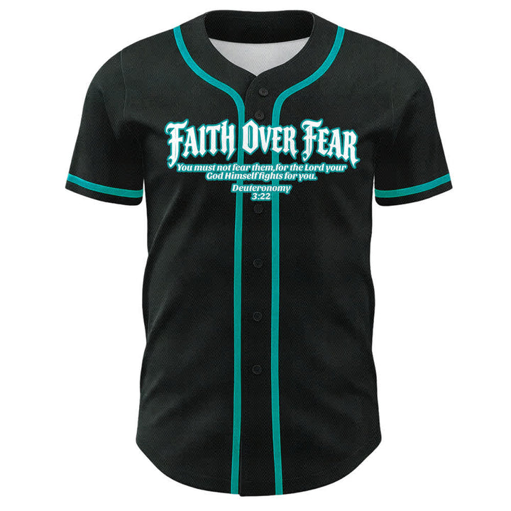 Christianartworkshop Glaube statt Angst Dornenkrone Kreuz Bibelmotiv Unisex Baseballtrikot - image 13