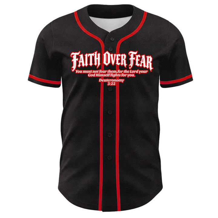 Christianartworkshop Glaube statt Angst Dornenkrone Kreuz Bibelmotiv Unisex Baseballtrikot - image 7