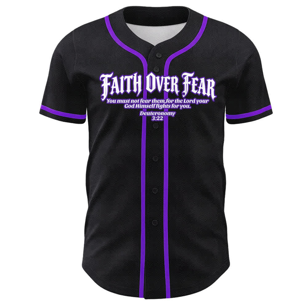 Christianartworkshop Glaube statt Angst Dornenkrone Kreuz Bibelmotiv Unisex Baseballtrikot - image 25