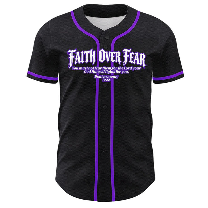 Christianartworkshop Glaube statt Angst Dornenkrone Kreuz Bibelmotiv Unisex Baseballtrikot - image 25