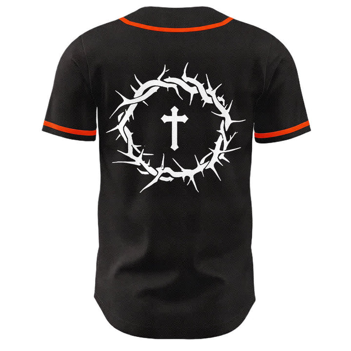 Christianartworkshop Glaube statt Angst Dornenkrone Kreuz Bibelmotiv Unisex Baseballtrikot - image 11