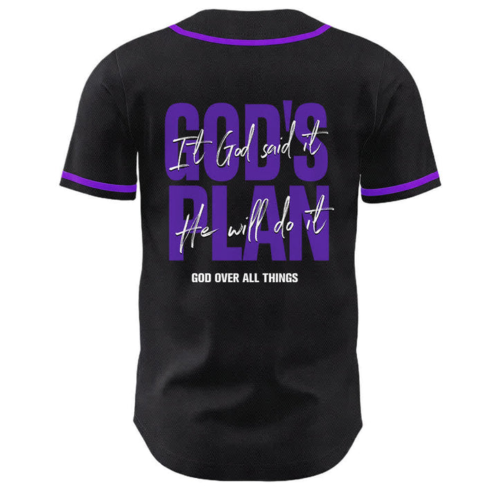 Christianartworkshop Gottes Plan – Betende Hände – Glaubensslogan – Beidseitig bedrucktes Unisex-Baseballtrikot - image 25