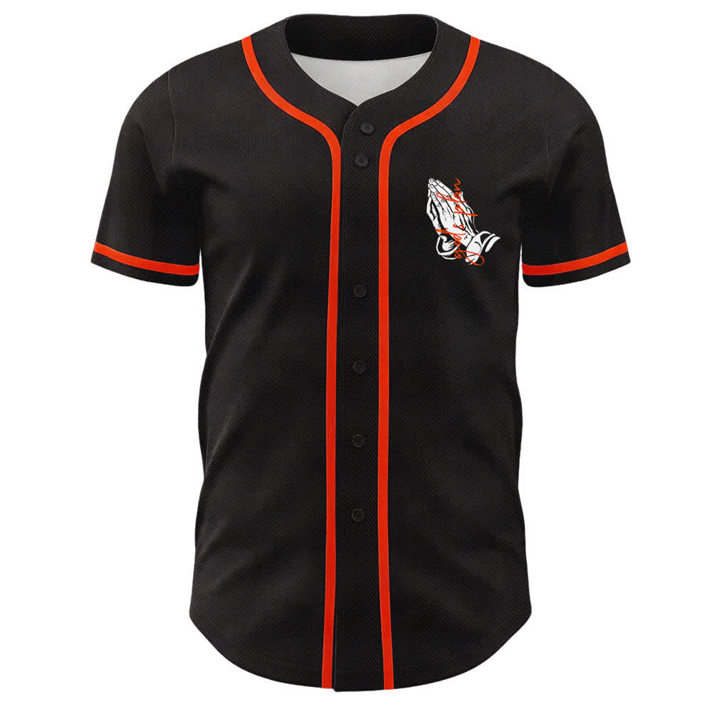 Christianartworkshop Gottes Plan – Betende Hände – Glaubensslogan – Beidseitig bedrucktes Unisex-Baseballtrikot - image 11