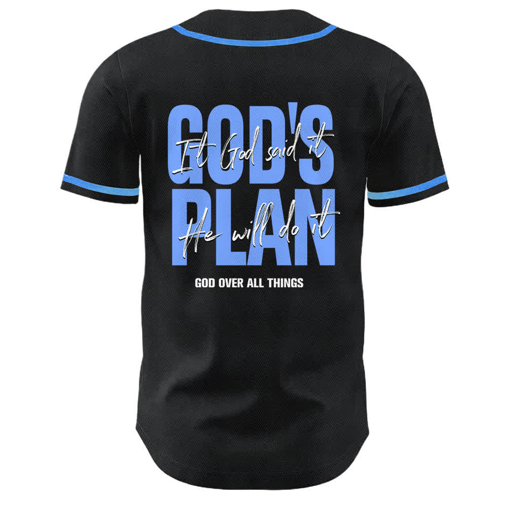 Christianartworkshop Gottes Plan – Betende Hände – Glaubensslogan – Beidseitig bedrucktes Unisex-Baseballtrikot - image 16