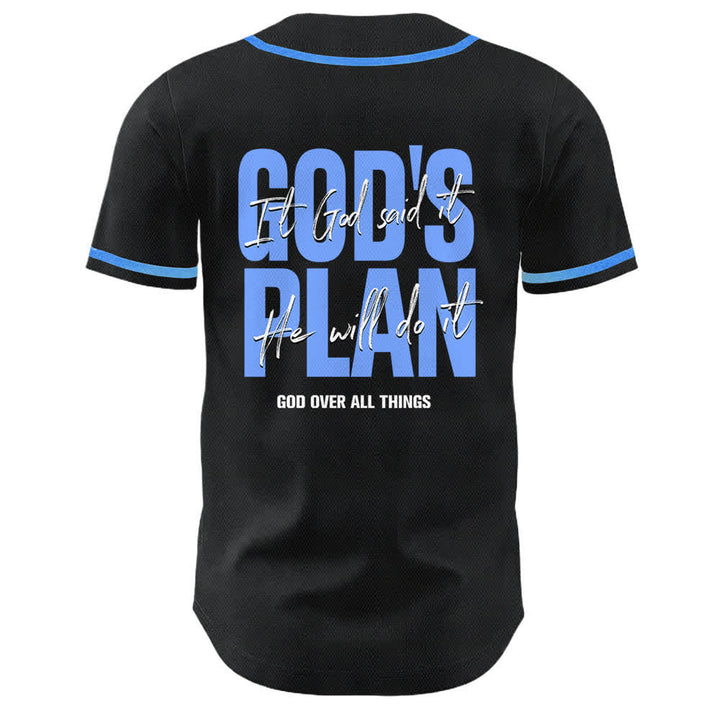 Christianartworkshop Gottes Plan – Betende Hände – Glaubensslogan – Beidseitig bedrucktes Unisex-Baseballtrikot - image 16