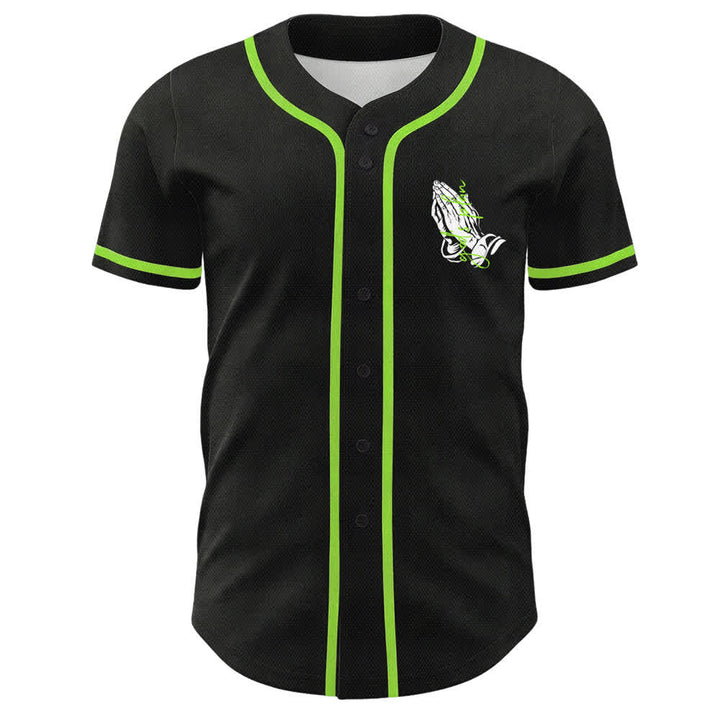 Christianartworkshop Gottes Plan – Betende Hände – Glaubensslogan – Beidseitig bedrucktes Unisex-Baseballtrikot - image 23
