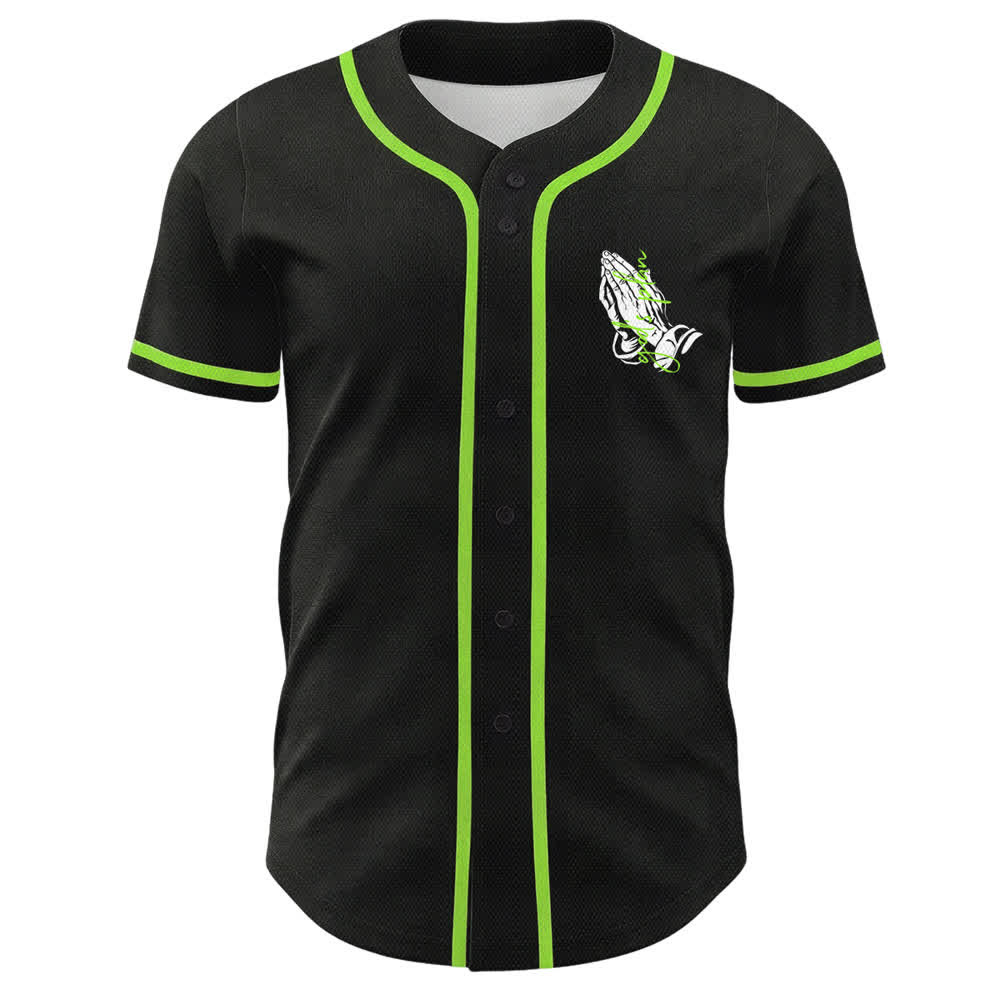 Christianartworkshop Gottes Plan Betende Hände Glaubensslogan Beidseitig bedrucktes Unisex-Baseballtrikot - image 23