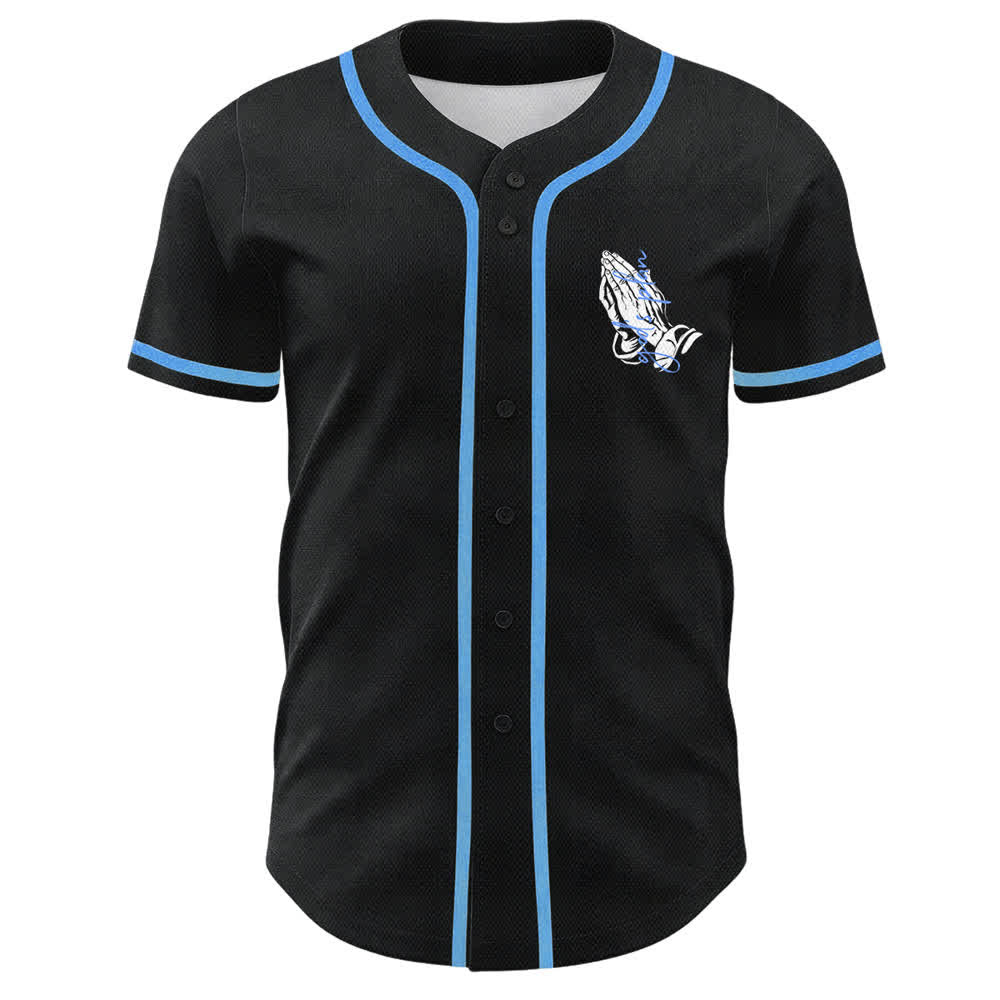 Christianartworkshop Gottes Plan – Betende Hände – Glaubensslogan – Beidseitig bedrucktes Unisex-Baseballtrikot - image 17