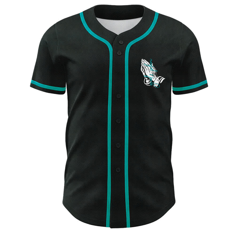 Christianartworkshop Gottes Plan – Betende Hände – Glaubensslogan – Beidseitig bedrucktes Unisex-Baseballtrikot - image 14