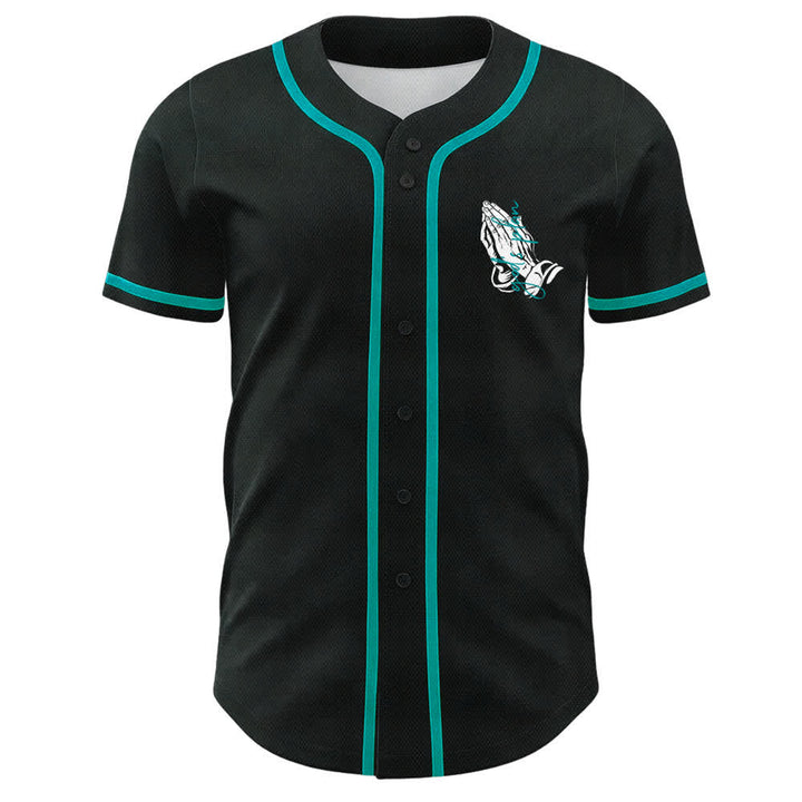 Christianartworkshop Gottes Plan – Betende Hände – Glaubensslogan – Beidseitig bedrucktes Unisex-Baseballtrikot - image 14
