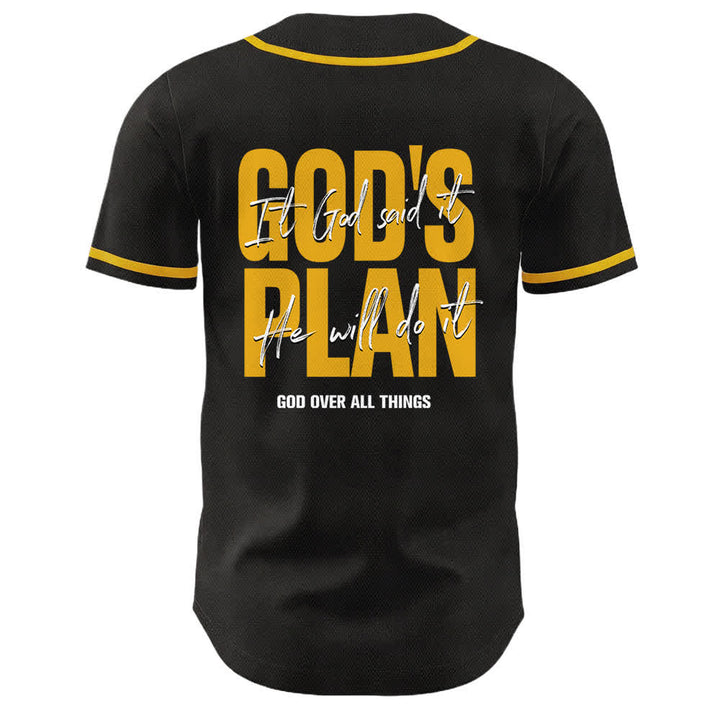 Christianartworkshop Gottes Plan – Betende Hände – Glaubensslogan – Beidseitig bedrucktes Unisex-Baseballtrikot - image 4