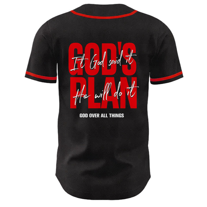 Christianartworkshop Gottes Plan – Betende Hände – Glaubensslogan – Beidseitig bedrucktes Unisex-Baseballtrikot - image 7