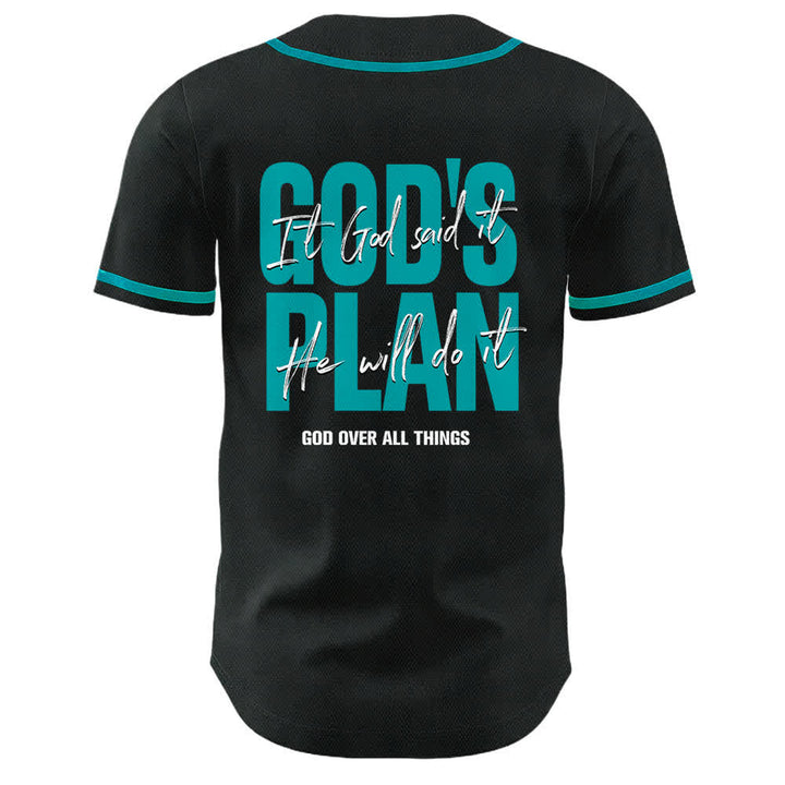 Christianartworkshop Gottes Plan – Betende Hände – Glaubensslogan – Beidseitig bedrucktes Unisex-Baseballtrikot - image 13