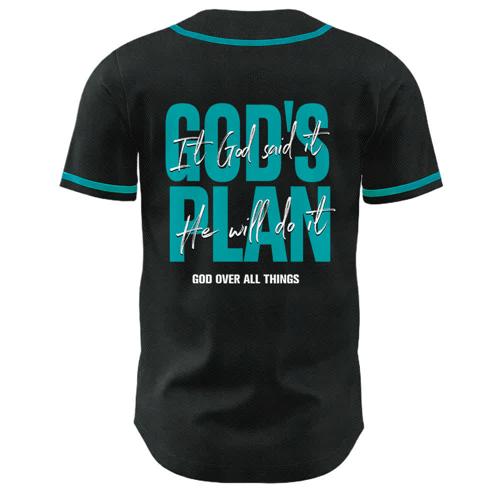 Christianartworkshop Gottes Plan Betende Hände Glaubensslogan Beidseitig bedrucktes Unisex-Baseballtrikot - image 13