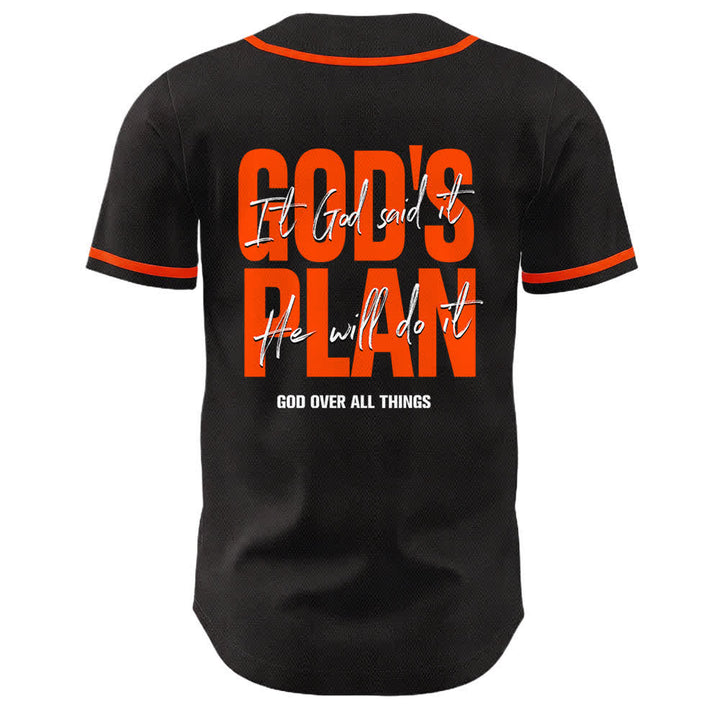 Christianartworkshop Gottes Plan – Betende Hände – Glaubensslogan – Beidseitig bedrucktes Unisex-Baseballtrikot - image 10