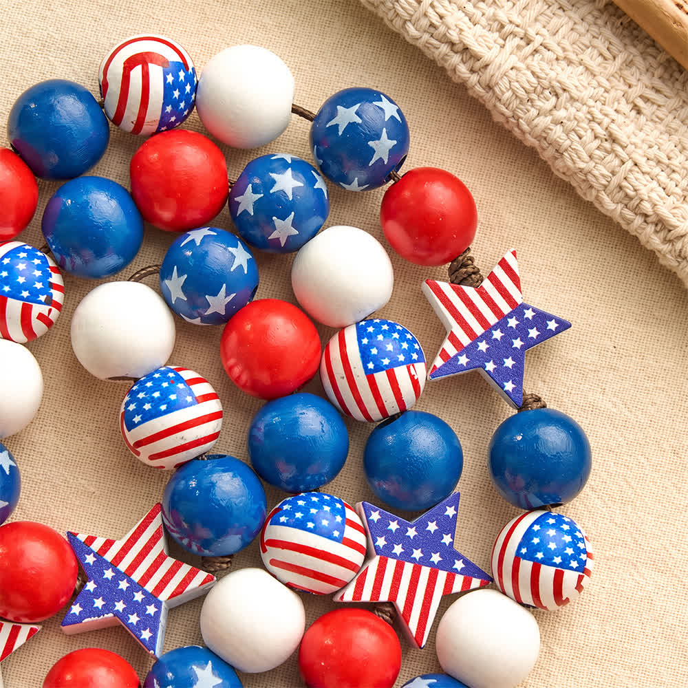 Christianartworkshop Zweifach gestalteter patriotischer Rosenkranz mit amerikanischer Flagge und roten, weißen und blauen Sternen und Streifen - image 14