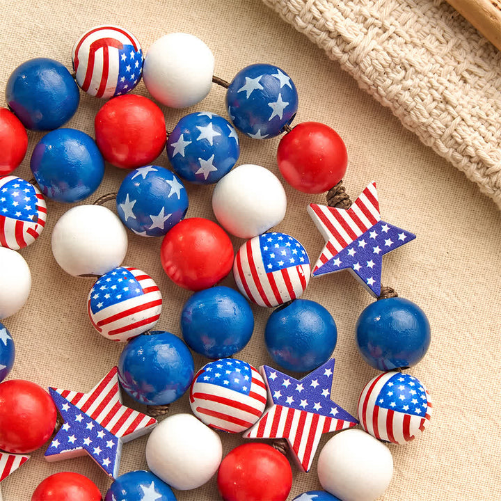 Christianartworkshop Zweifach gestalteter patriotischer Rosenkranz mit amerikanischer Flagge und roten, weißen und blauen Sternen und Streifen - image 14