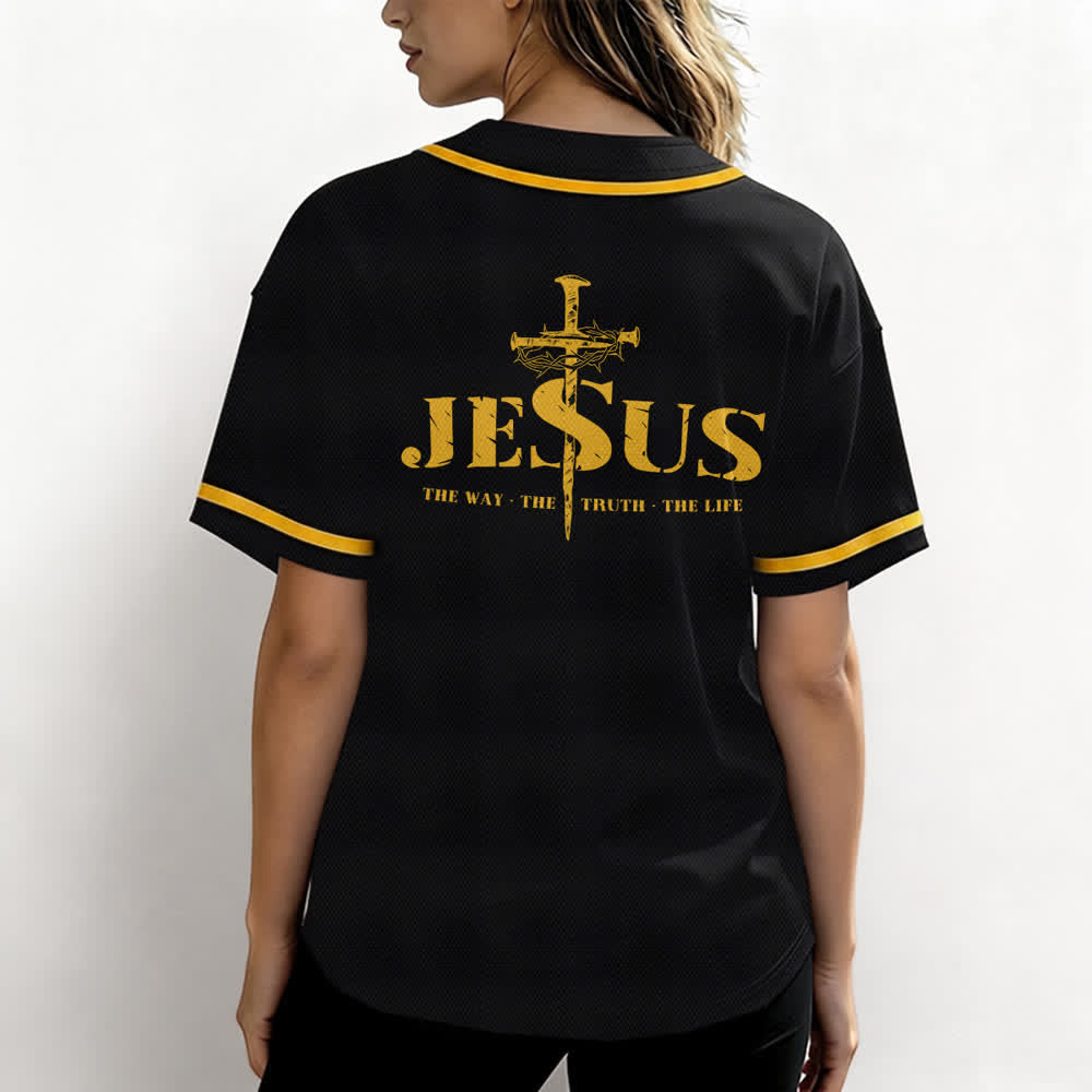 Christianartworkshop Jesus Kreuz Nagel und Dornenkrone Baseballtrikot - image 34