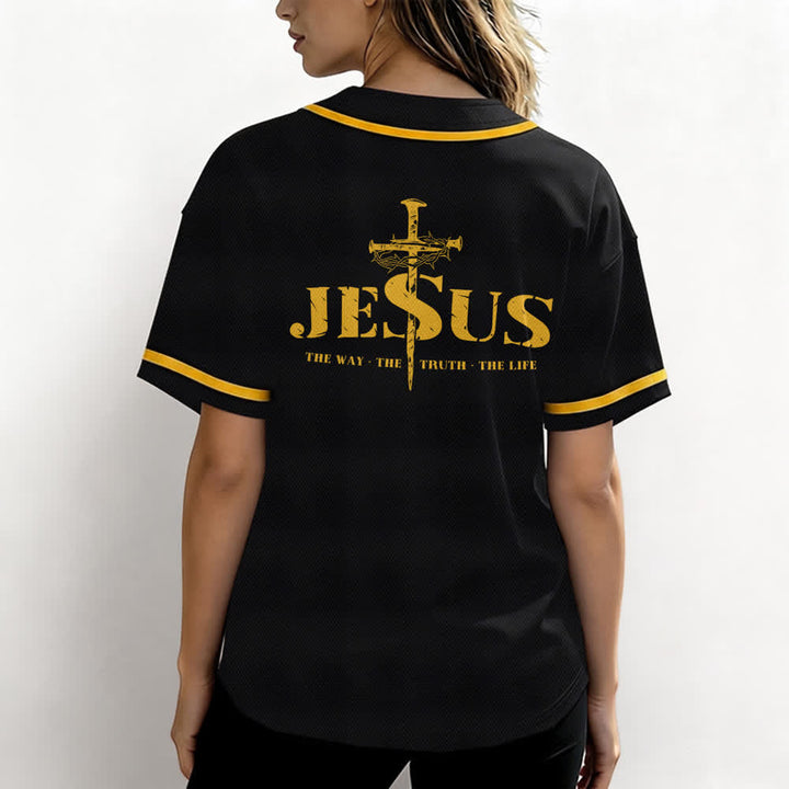 Christianartworkshop Jesus Kreuz Nagel und Dornenkrone Baseballtrikot - image 34