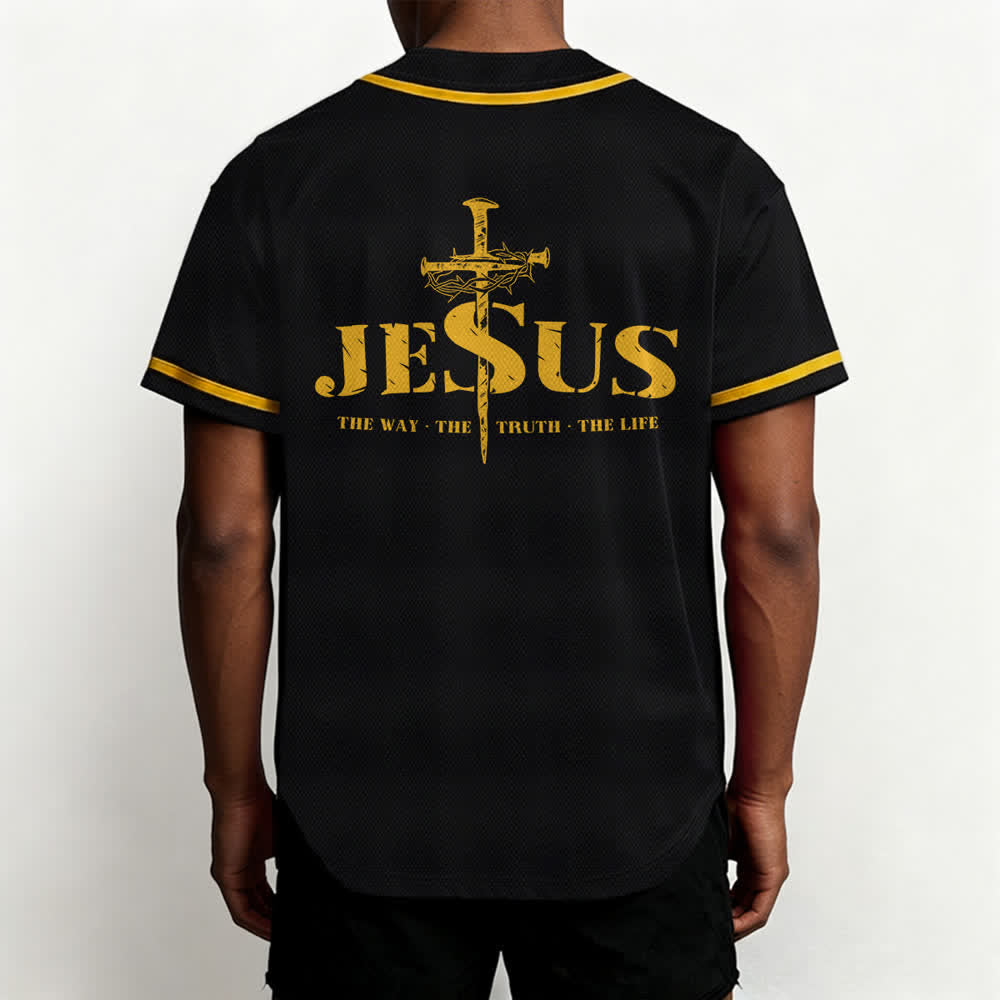 Christianartworkshop Jesus Kreuz Nagel und Dornenkrone Baseballtrikot - image 32