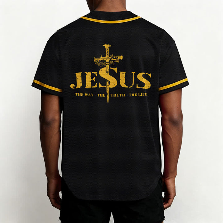Christianartworkshop Jesus Kreuz Nagel und Dornenkrone Baseballtrikot - image 32