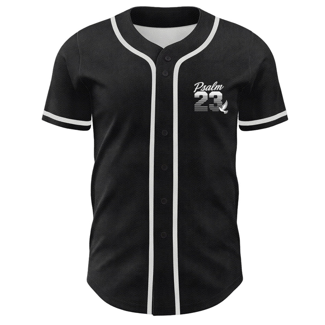 Christianartworkshop Retro-Streifen-Farbverlauf-Zahlen-Schreibschrift-Psalm 23 Unisex-Baseballtrikot - image 8