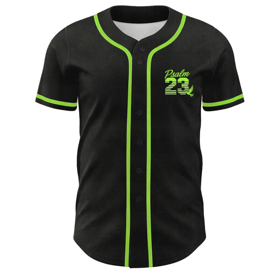 Christianartworkshop Retro-Streifen-Farbverlauf-Zahlen-Schreibschrift-Psalm 23 Unisex-Baseballtrikot - image 23