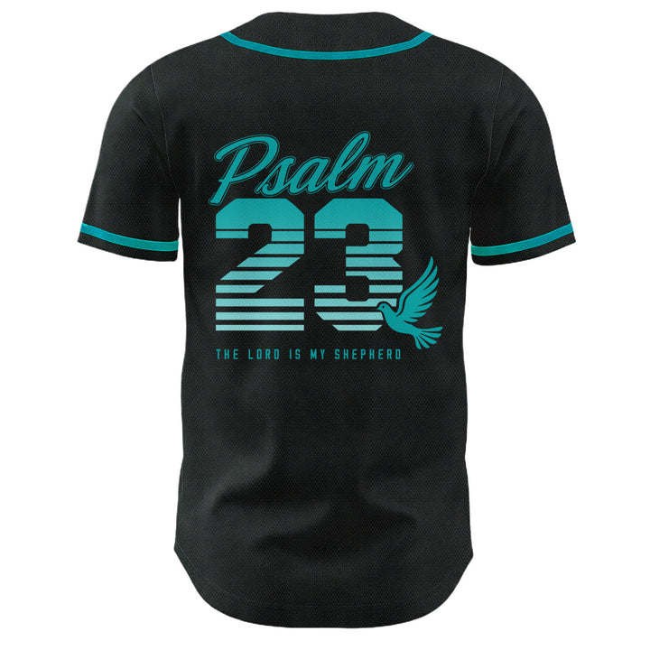 Christianartworkshop Retro-Streifen-Farbverlauf-Zahlen-Schreibschrift-Psalm 23 Unisex-Baseballtrikot - image 16