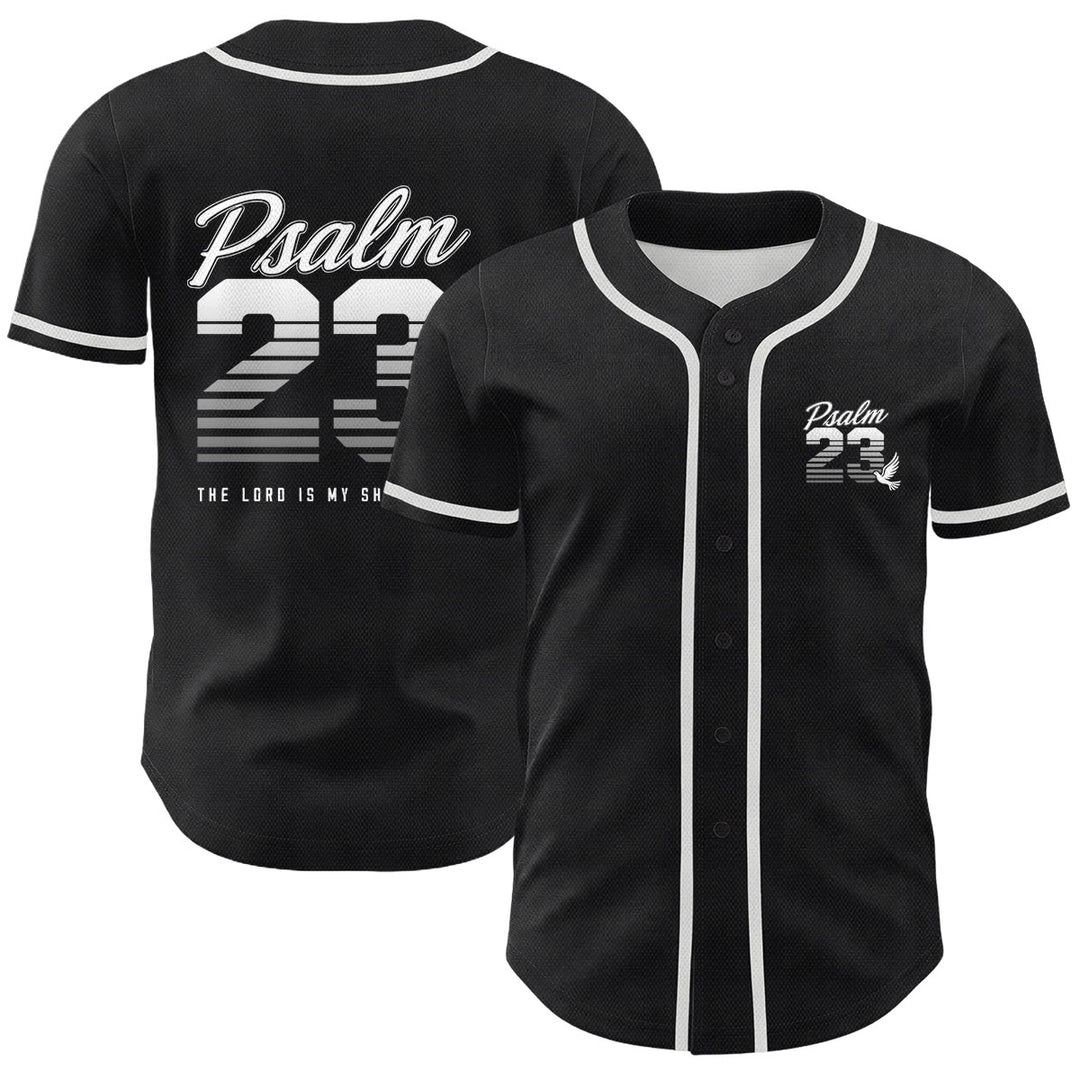 Christianartworkshop Retro-Streifen-Farbverlauf-Zahlen-Schreibschrift-Psalm 23 Unisex-Baseballtrikot - Weiß - 5XL - image 6