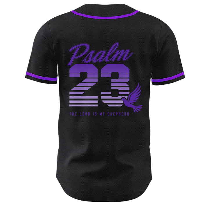 Christianartworkshop Retro-Streifen-Farbverlauf-Zahlen-Schreibschrift-Psalm 23 Unisex-Baseballtrikot - image 25