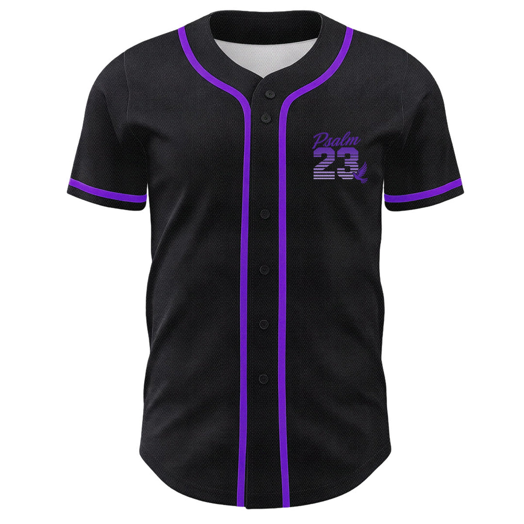 Christianartworkshop Retro-Streifen-Farbverlauf-Zahlen-Schreibschrift-Psalm 23 Unisex-Baseballtrikot - image 26