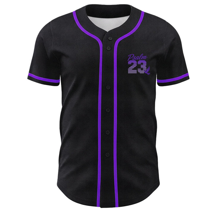 Christianartworkshop Retro-Streifen-Farbverlauf-Zahlen-Schreibschrift-Psalm 23 Unisex-Baseballtrikot - image 26