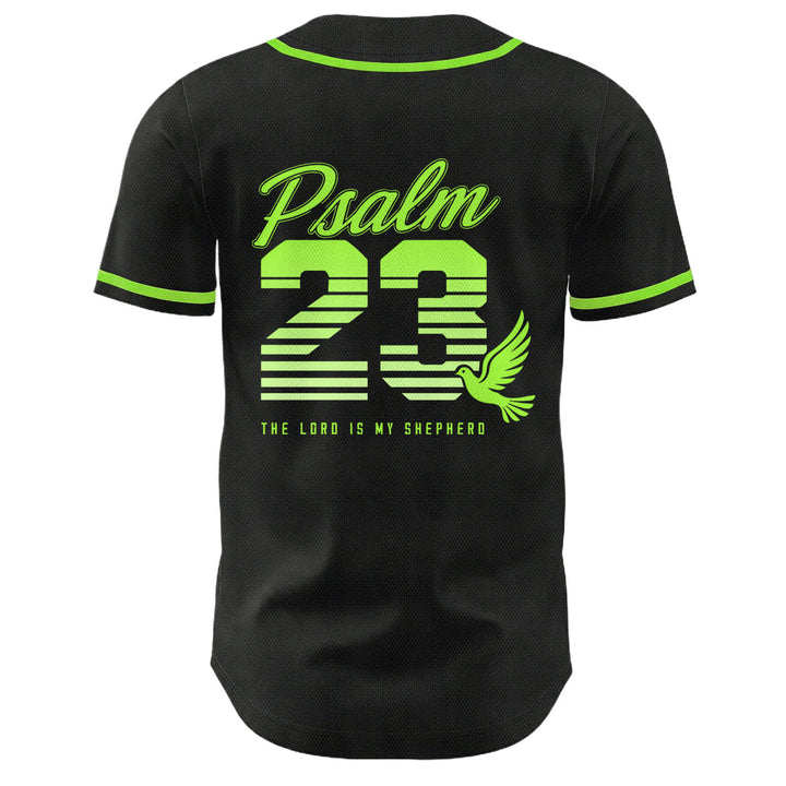 Christianartworkshop Retro-Streifen-Farbverlauf-Zahlen-Schreibschrift-Psalm 23 Unisex-Baseballtrikot - image 22