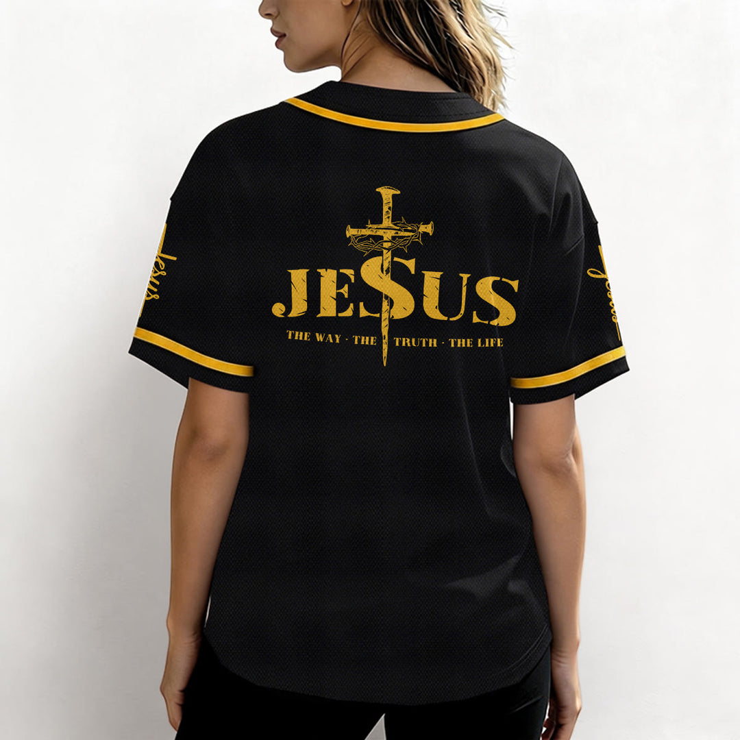 Christianartworkshop Jesus Kreuz Nagel und Dornenkrone Baseballtrikot - image 38