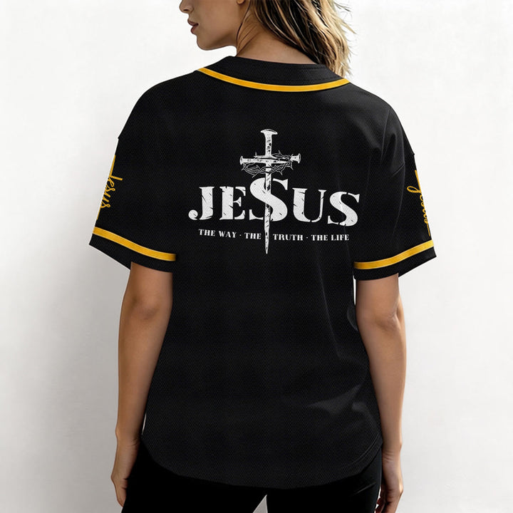 Christianartworkshop Jesus Kreuz Nagel und Dornenkrone Baseballtrikot - image 7